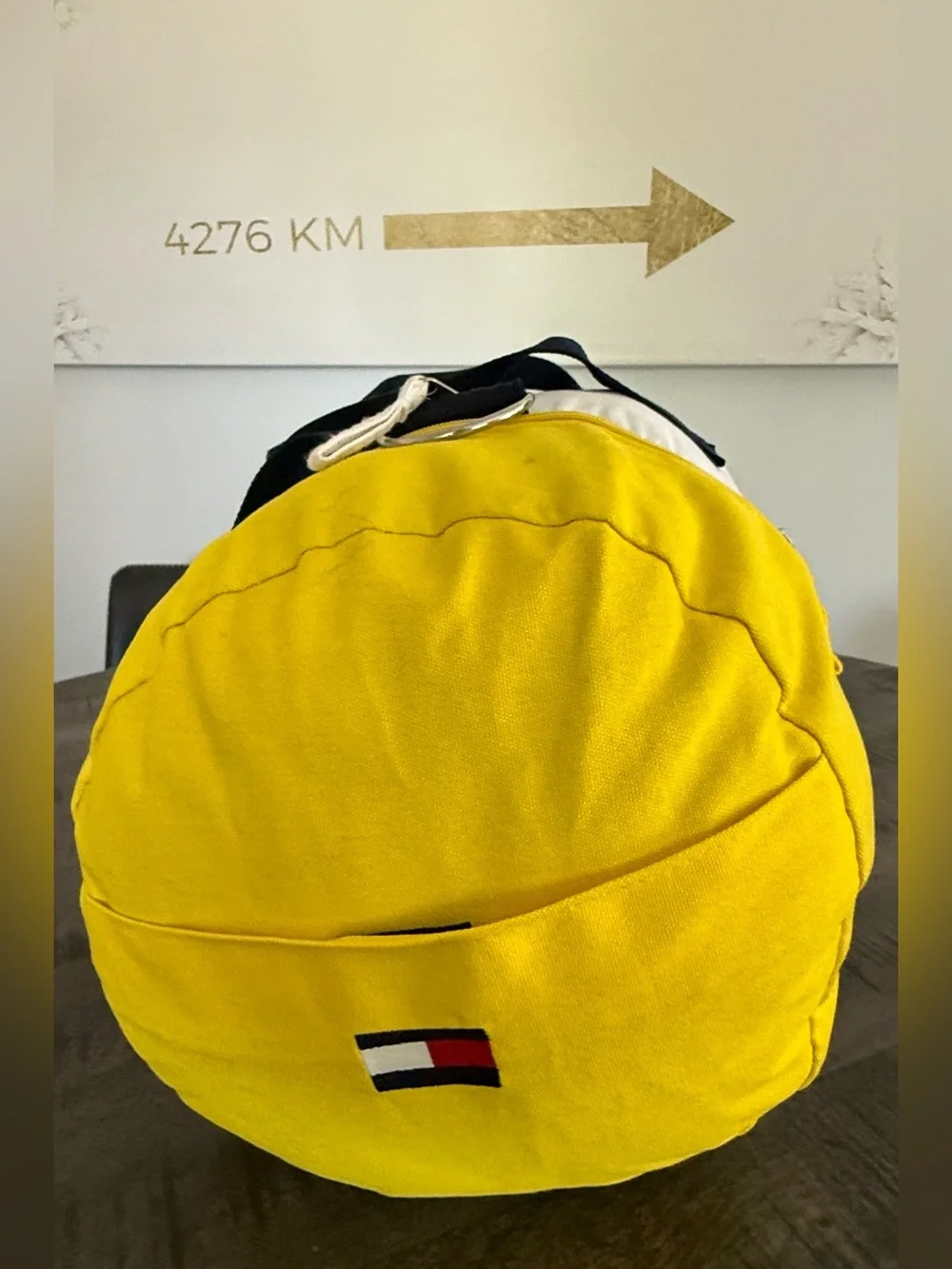 Tommy Hilfiger Yellow & White Duffel Bag